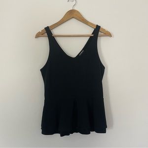 Express Peplum Tank Top in Black Size Medium
